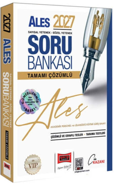 2027 ALES VİP Sayısal-Sözel Yetenek Tamamı Çözümlü Soru Bankası Yargı Yayınları Fotokopinci -