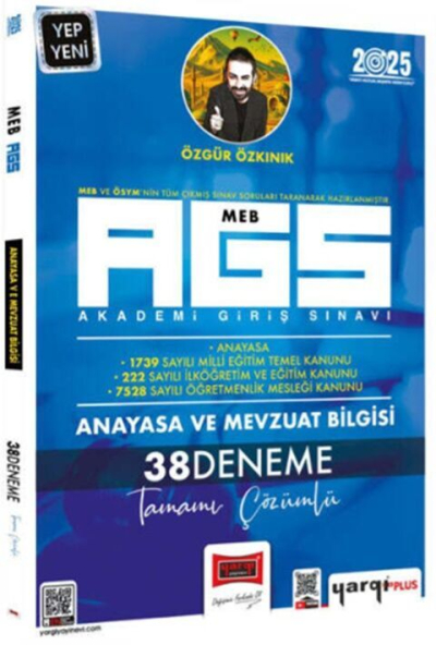 2025 MEB-AGS Anayasa ve Mevzuat Bilgisi Tamamı Çözümlü 38 Deneme Yargı Yayınları Fotokopinci -