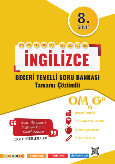 8.Sınıf İngilizce Motivasyon Soru Bankası Omage Yayınları Fotokopinci -