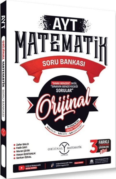 AYT Orijinal Matematik Soru Bankası Orijinal Yayınları Fotokopinci -