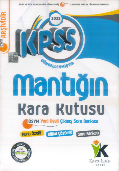 MANTIĞIN KARA KUTUSU KONU ÖZETLİ ÇIKMIŞ SORULAR Fotokopinci -