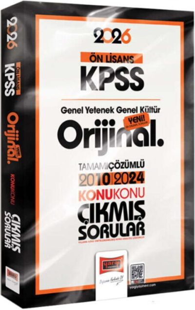 2026 KPSS Ön Lisans GK GY Orijinal 2010 2024 Konu Konu Çıkmış Sorular Yargı Yayınları Fotokopinci -