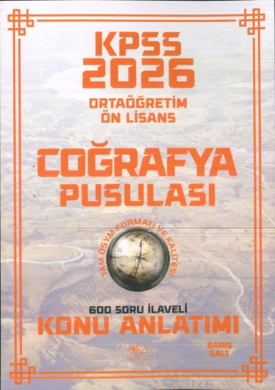 2026 KPSS Ortaöğretim Önlisans Coğrafya Pusulası Konu Anlatımı CBA Yayınları Fotokopinci -