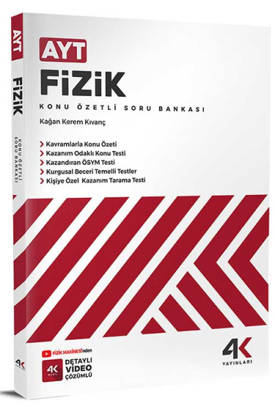 AYT Fizik Konu Özetli Soru Bankası 4K Yayınları Fotokopinci -