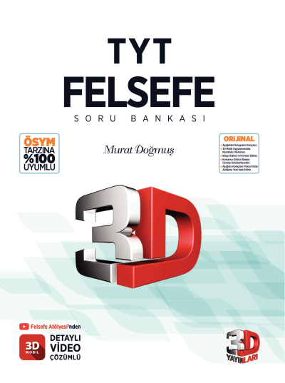 3D TYT Felsefe Soru Bankası Fotokopinci -