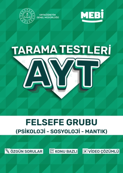AYT Tarama Testleri Felsefe Grubu (Psikoloji- Sosyoloji-Mantık) MEBİ OGM Fotokopinci -