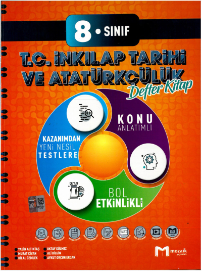8. Sınıf T.C İnkılap Tarihi ve Atatürkçülük İntro Konu Anlatımlı Defter Kitap Mozaik Yayınları Fotokopinci -