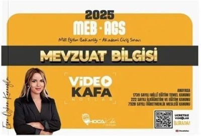 2025 MEB AGS Mevzuat Bilgisi Video Kafa Notlar Hoca Kafası Yayınları Fotokopinci -