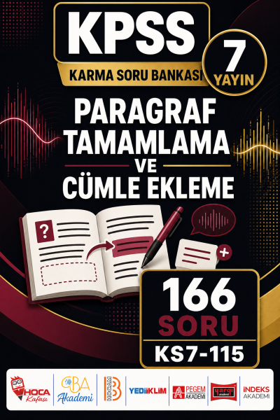 Paragraf Tamamlama ve Cümle Ekleme 7 Yayın 166 Soru Fotokopinci -