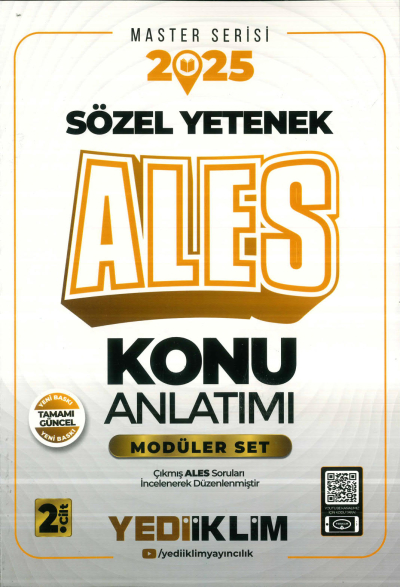 2025 ALES Modüler Set (SÖZEL YETENEK) Konu Anlatımı Yediiklim Yayınları Fotokopinci -