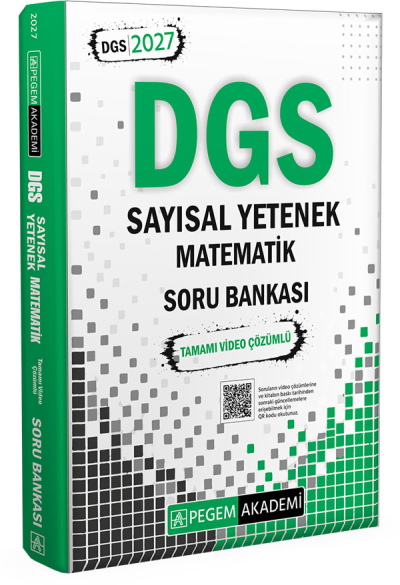 2027 DGS Sayısal Yetenek Matematik Tamamı Video Çözümlü Soru Bankası Pegem Akademi Fotokopinci -