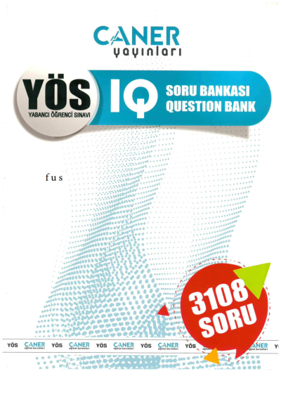 Caner Yayınları YÖS IQ Soru Bankası 3108 Soru Fotokopinci -