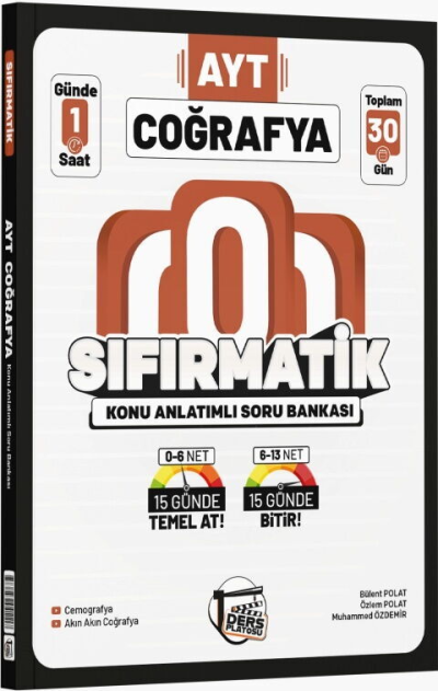 AYT Coğrafya Sıfırmatik Konu Anlatımlı Soru Bankası Ders Platosu Fotokopinci -