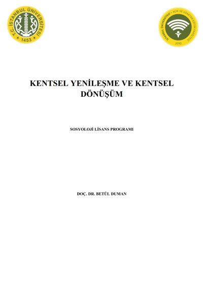 Kentsel Yenileşme ve Kentsel Dönüşüm Fotokopinci -