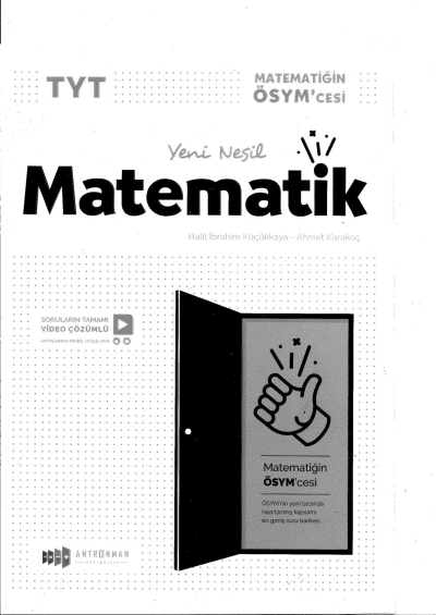 TYT Yeni Nesil Matematik Video Çözümlü Soru Bankası Fotokopinci -