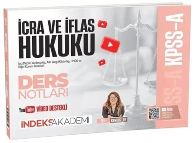 KPSS A Grubu İcra ve İflas Hukuku Video Ders Notları Elif Kendüzler İndeks Akademi Yayıncılık Fotokopinci -