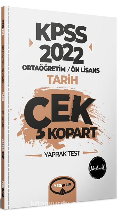 KPSS Ortaöğretim Ön Lisans Genel Yetenek Genel Kültür Tarih Çek Kopart Yaprak Test Fotokopinci -