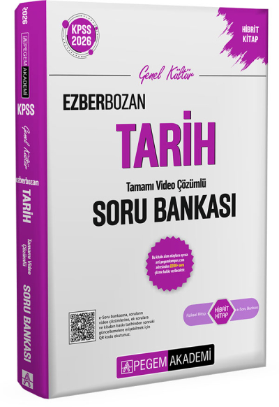 2026 KPSS Genel Yetenek Genel Kültür Ezberbozan Tarih Tamamı Video Çözümlü Soru Bankası Pegem Akademi Yayıncılık Fotokopinci -