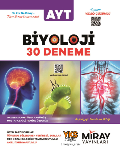 AYT Biyoloji 30 Deneme Miray Yayınları Fotokopinci -