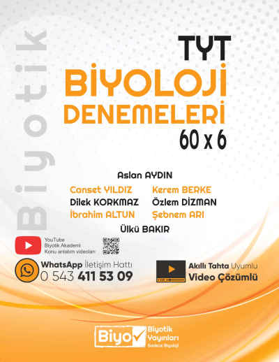 TYT Biyoloji Biyotik 60 x 6 Denemeleri Biyotik Yayınları Fotokopinci -