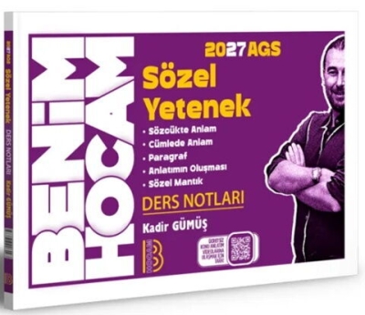 AGS Sözel Yetenek Ders Notları Benim Hocam Yayınları Fotokopinci -