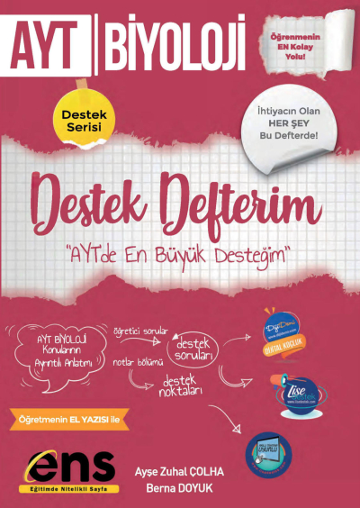 AYT Biyoloji Destek Defterim ENS Yayınları