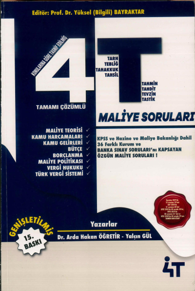 MALİYE SORU BANKASI YÜKSEK BİLGİ TAMAMI ÇÖZÜMLÜ Fotokopinci -