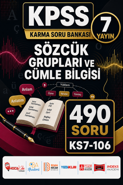 Sözcük Grupları ve Cümle Bilgisi 7 Yayın 490 Soru Fotokopinci -