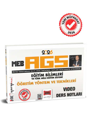 2026 MEB-AGS Eğitim Bilimleri ve Türk Milli Eğitim Sistemi Öğretim Yöntem ve Teknikleri Video Ders Notları Yargı Yayınları Fotokopinci -