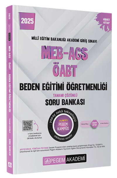 2025 MEB-AGS-ÖABT Beden Eğitimi Tamamı Çözümlü Soru Bankası Pegem Akademi Yayıncılık