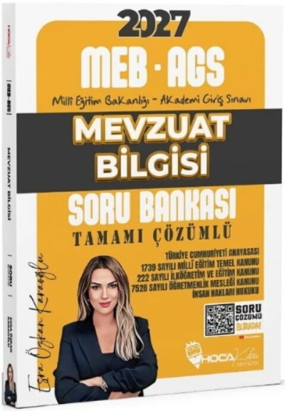 MEB-AGS Mevzuat Bilgisi Soru Bankası Çözümlü Hoca Kafası Yayınları