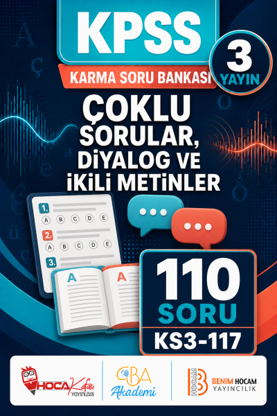 Çoklu Sorular, Diyalog ve İkili Metinler 3 Yayın 110 Soru (Benim Hocam - CBA - Hoca Kafası Yayınları)