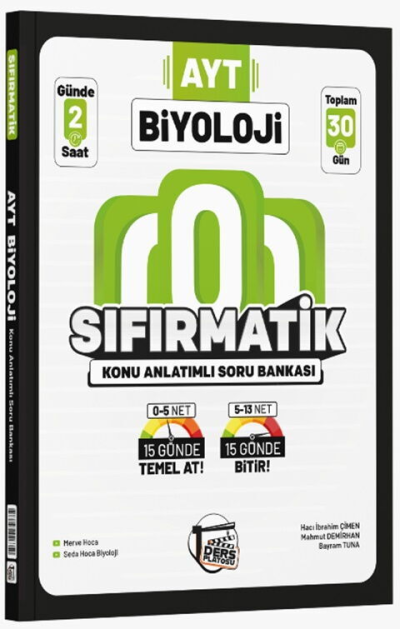AYT Biyoloji Sıfırmatik Konu Anlatımlı Soru Bankası Ders Platosu Fotokopinci -