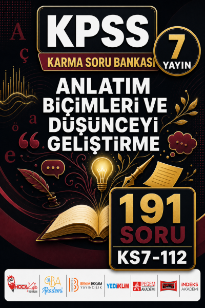Anlatım Biçimleri ve Düşünceyi Geliştirme 7 Yayın 191 Soru Fotokopinci -