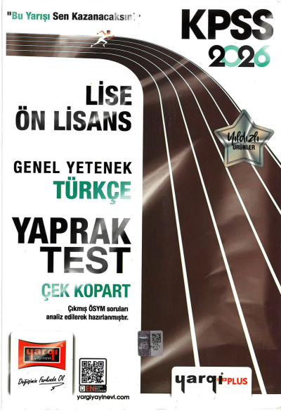 2026 KPSS Lise Ön Lisans Genel Yetenek Türkçe Çek Kopart Yaprak Test Yargı Yayınları Fotokopinci -