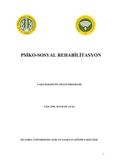 Psiko-Sosyal Rehabilitasyon Fotokopinci -