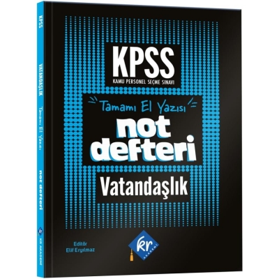 KPSS Vatandaşlık Konu Anlatımlı Not Defteri KR Akademi Fotokopinci -