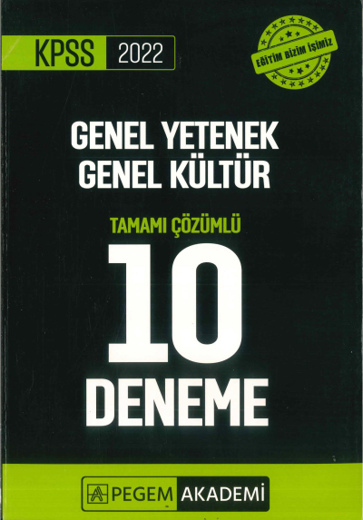 GKGY 10'LU PAKET DENEME ÇÖZÜMLÜ Fotokopinci -