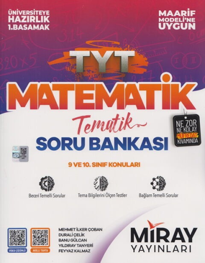 TYT Matematik Maarif Model Tematik Soru Bankası Miray Yayınları Fotokopinci -