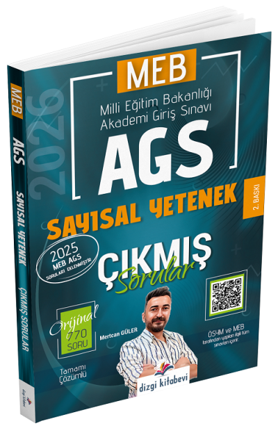 2026 MEB-AGS Sayısal Yetenek Çıkmış Sorular Çözümlü Mertcan Güler Dizgi Kitap Fotokopinci -