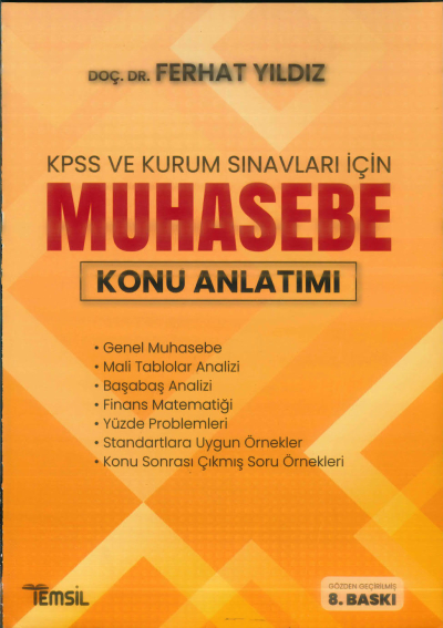 KPSS VE KURUM SINAVLARI İÇİN MUHASEBE KONU ANLATIMLI Fotokopinci -