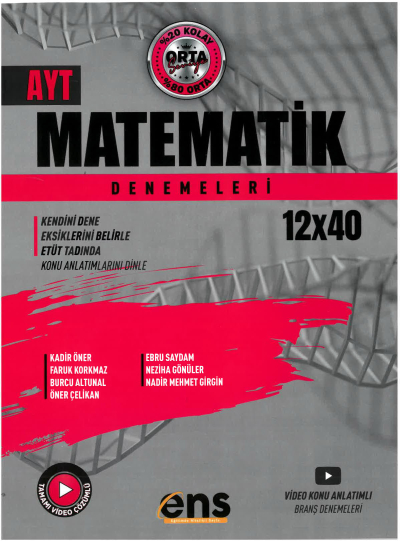 AYT Matematik 12x40 lı Denemeleri ENS Yayınları Fotokopinci -