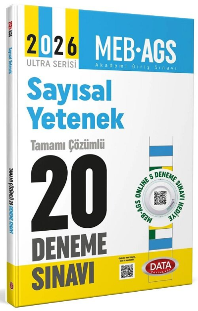 2026 AGS Sayısal Yetenek Tamamı Çözümlü 20 Deneme Sınavı Data Yayınları Fotokopinci -