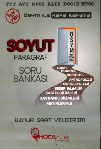 SOYUT PARAGRAF ÖSYM ile KAFA KAFAYA SORU BANKASI ÖZNUR SAAT YILDIRIM Fotokopinci -