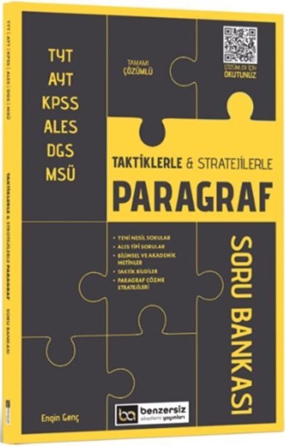 Taktiklerle ve Stratejilerle Paragraf Soru Bankası Benzersiz Akademi Yayınları