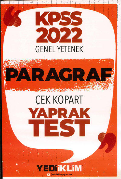 PARAGRAF ÇEK KOPART YAPRAK TEST