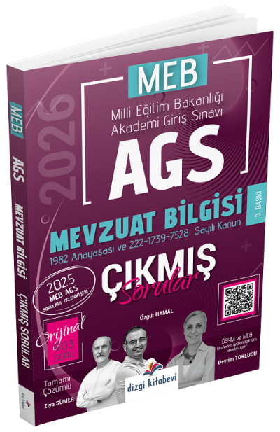 2026 MEB-AGS Mevzuat Bilgisi Çıkmış Sorular Çözümlü Dizgi Kitap
