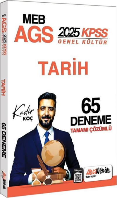 2025 MEB AGS KPSS Tarih Tamamı Çözümlü 65 Deneme Sınavı HocaWebde Yayınları Fotokopinci -