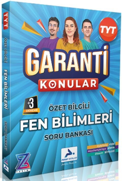 Z Takımı TYT Fen Bilimleri Garanti Konular Soru Bankası Paraf Yayınları Fotokopinci -