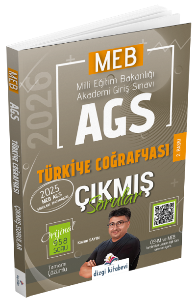 2026 MEB-AGS Türkiye Coğrafyası Çıkmış Sorular Çözümlü Kazım Sayın Dizgi Kitap Fotokopinci -